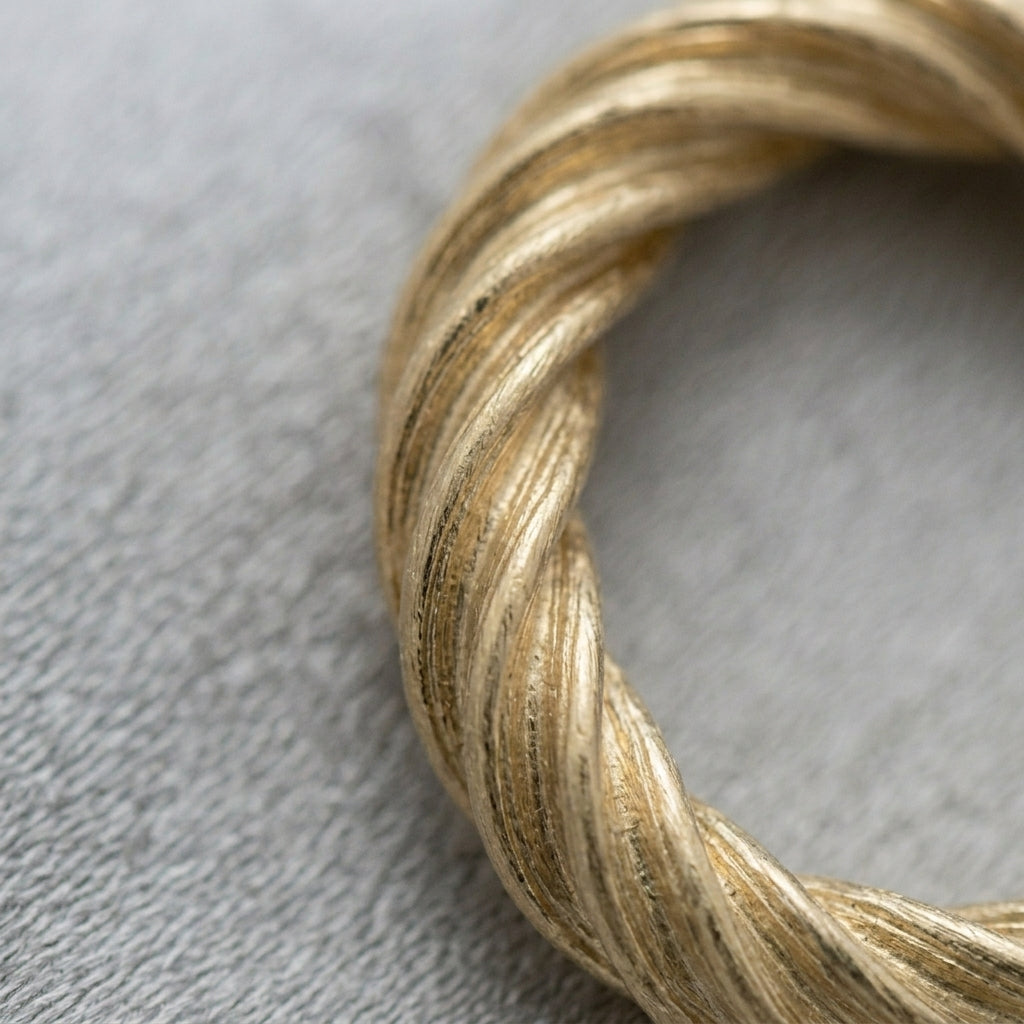 18K Gold Wavy Swirl Hoop Earrings