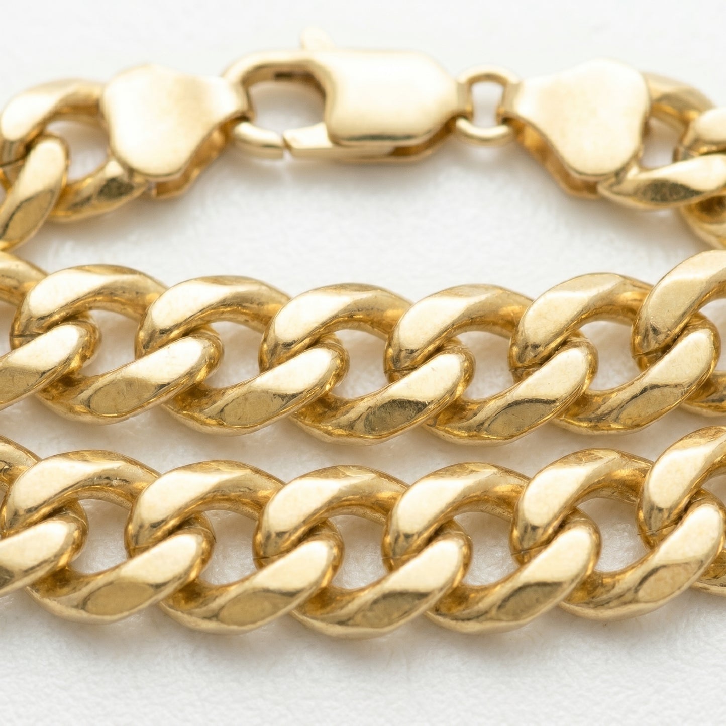 18K Solid Gold Miami Cuban Link Chain Bracelet