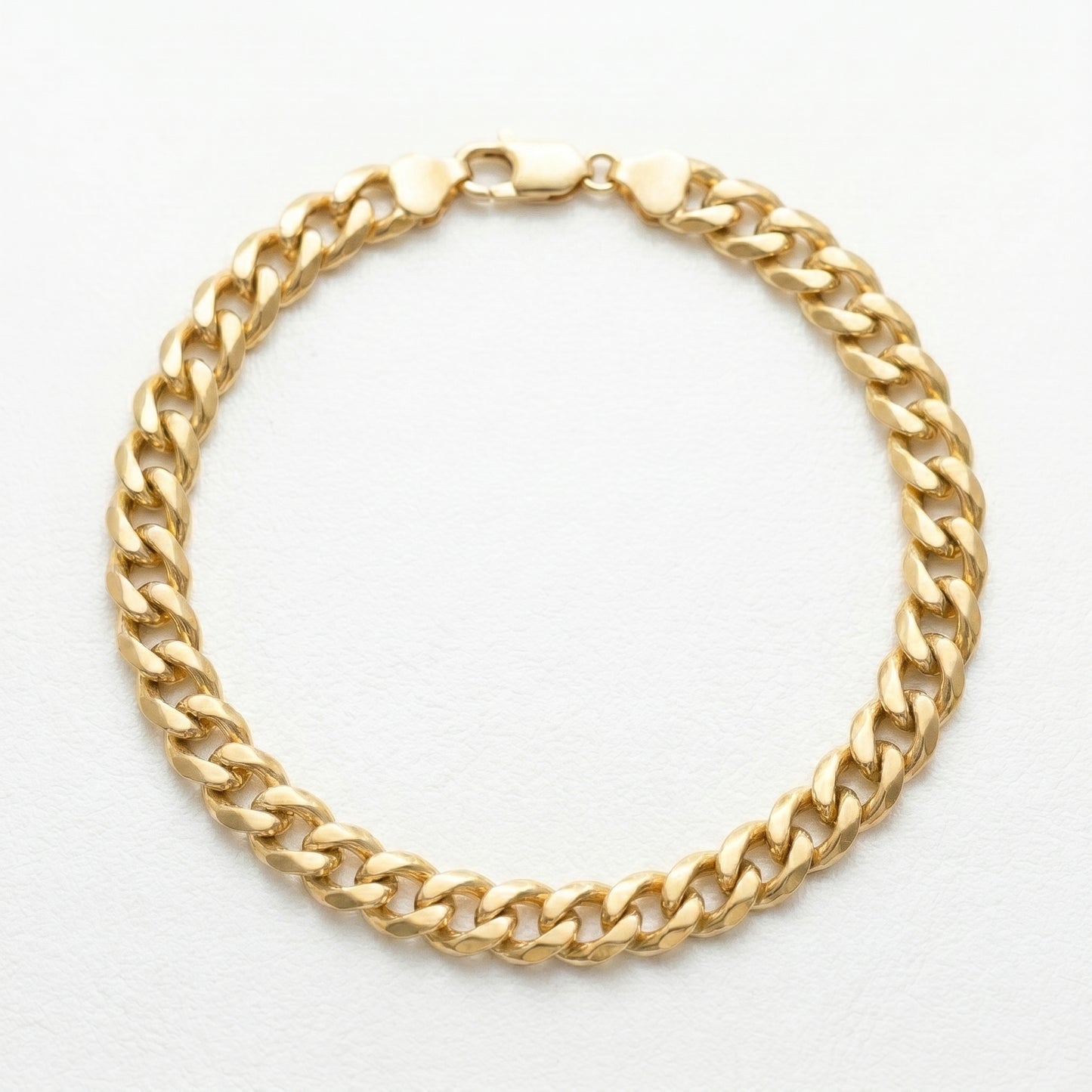 18K Solid Gold Miami Cuban Link Chain Bracelet