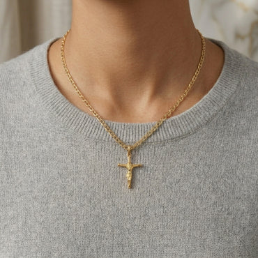 18K Gold Mid-Size Jesus Head Pendant