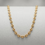 18K Gold Diamond-Cut GCC Italian Style Marina Chain Necklace