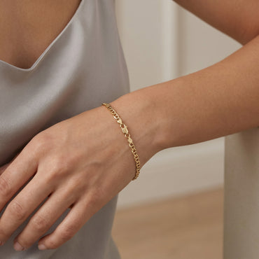 18K Gold High-Polish GCC Italian Style Marina Chain Bracelet